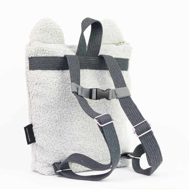 Kids Backpack Teddy - Grey