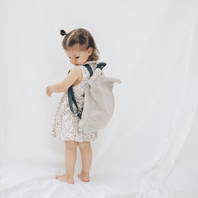 Kids Backpack Teddy - Grey