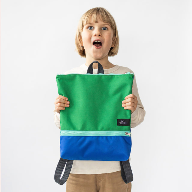 Waterproof Kids Backpack - Green&amp;Blue