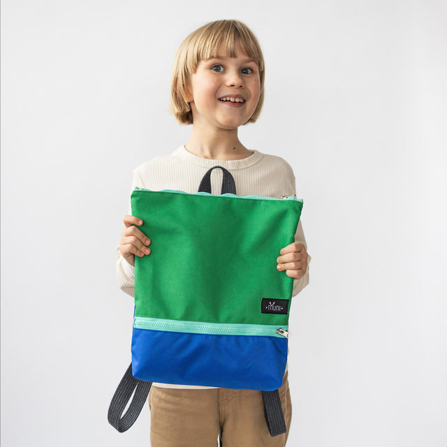 Waterproof Kids Backpack - Green&amp;Blue