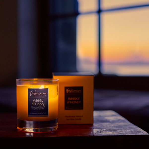 Whisky &amp; Honey Soya Wax Candle.