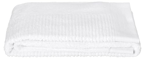 Zone Denmark Luxury &amp; Classic 100% Cotton Towels - Quick Drying Hand, Bath, and Shower Towels for Ultimate Comfort and Style in Every Touch (White)