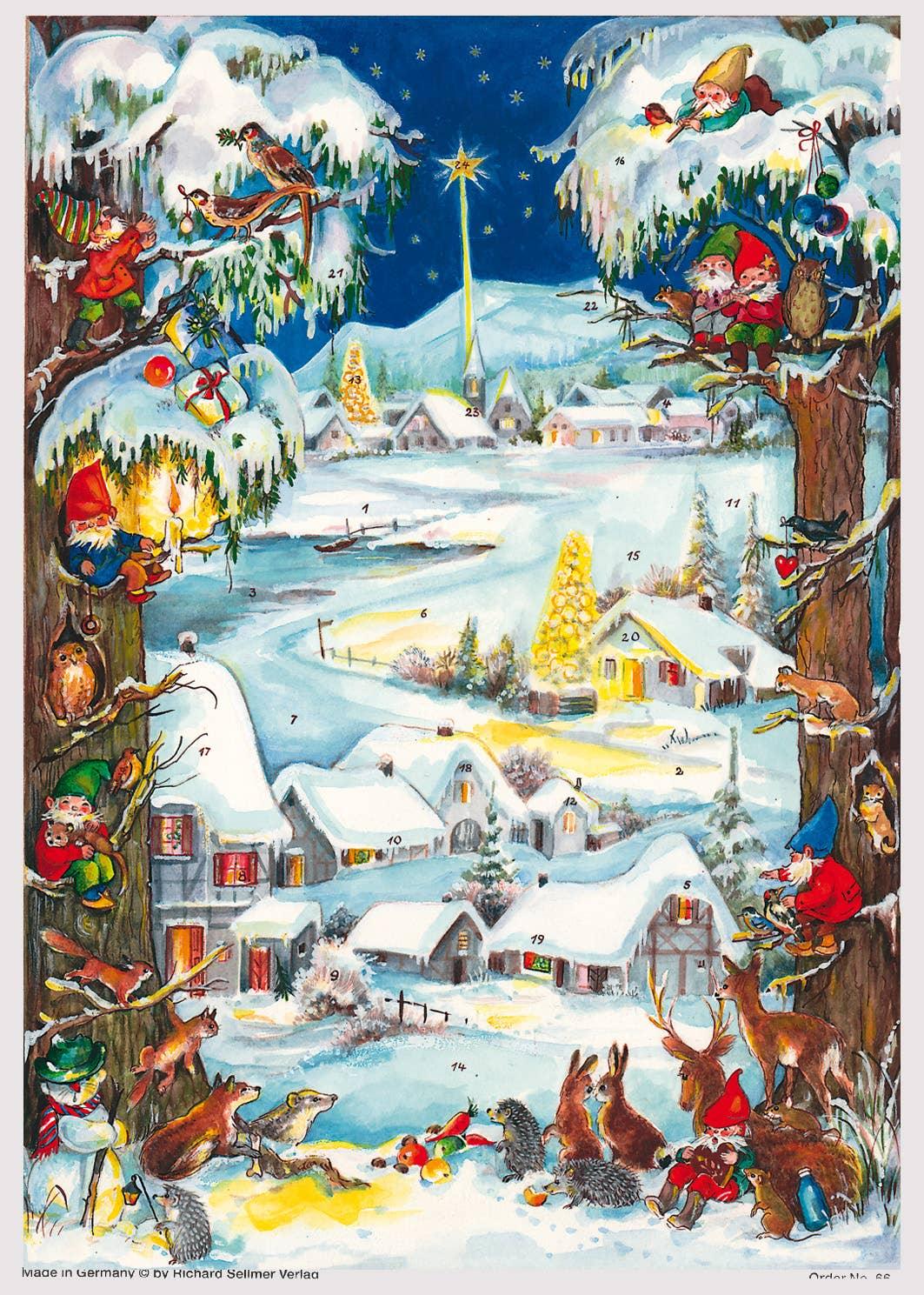 Woodland Winter Village Advent Calendar