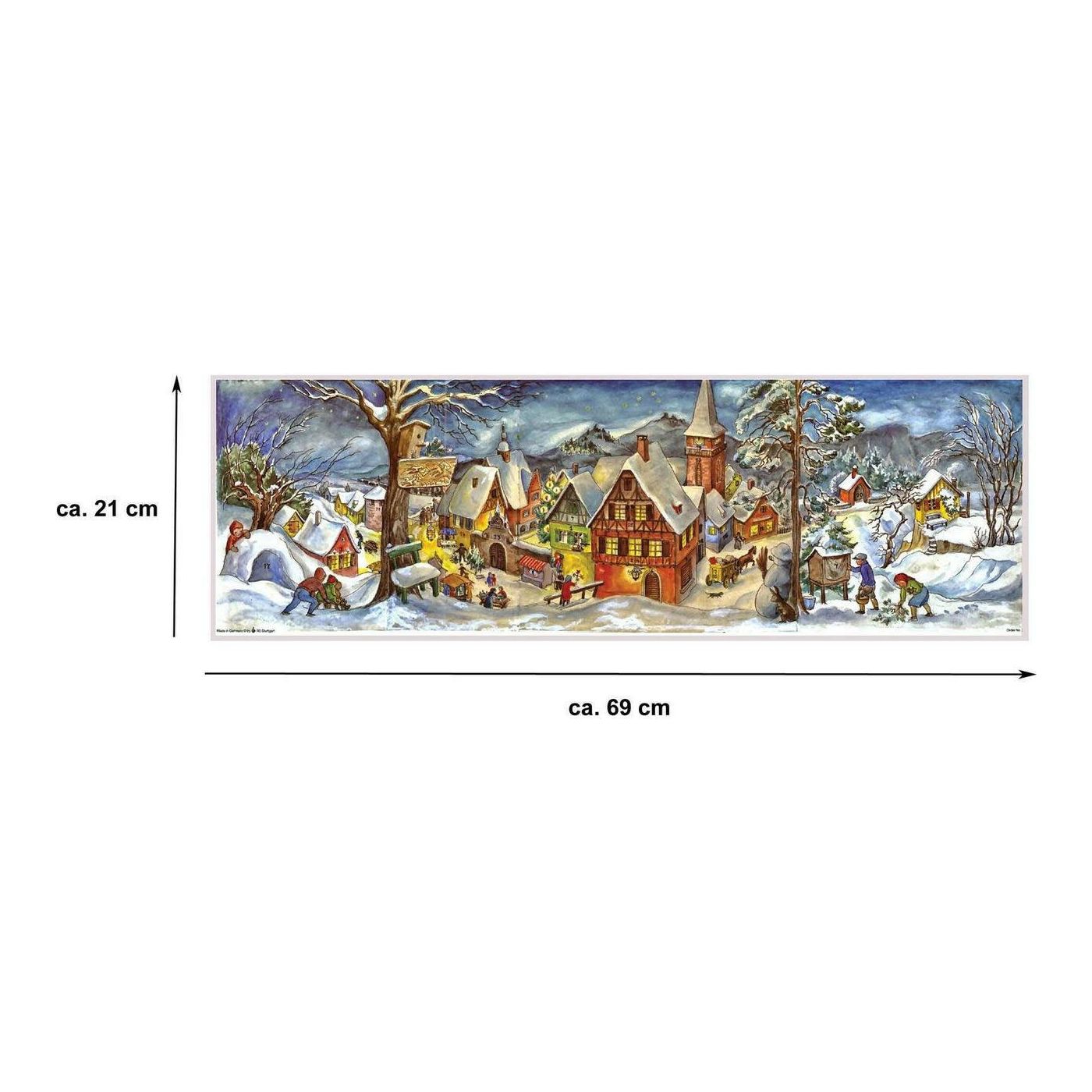 Small German Village Panorama Advent Calendar - The European Gift Store