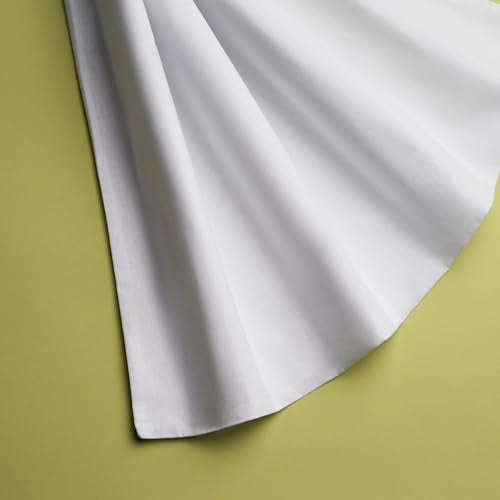 Pereti Italy Cotton Sheets, Pure Cotton Percale Sheets Set, 4 Pc Twin Size Bed Sheets Set, Elasticized Deep Pockets Twin Sheets, White Sheets - Made in Italy.