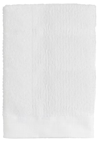 Zone Denmark Luxury &amp; Classic 100% Cotton Towels - Quick Drying Hand, Bath, and Shower Towels for Ultimate Comfort and Style in Every Touch (White)