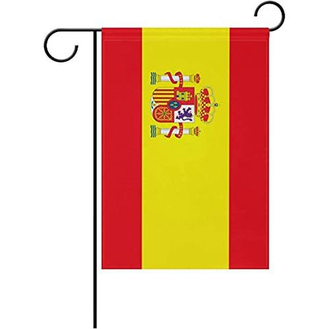 Spain Garden Flags 12 x 18 Inches Double Sided Vivid Color and Fade Proof.