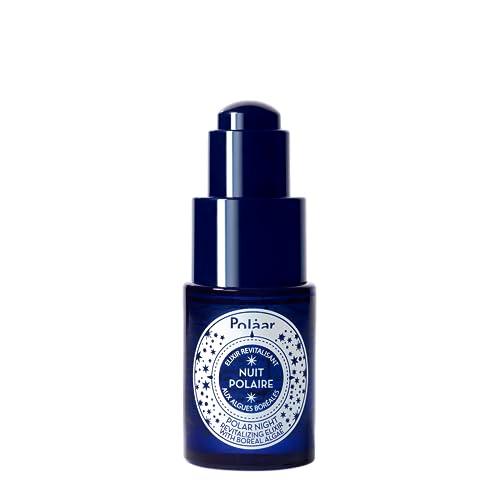 Polåar - Polar Night Revitalizing Elixir Face Serum with Boreal Algae - Anti-Aging Night Oil Under Eye Wrinkles, Fine Lines &amp; Age Spots Smoothing, Regenerating - 99% Natural, Vegan Made in France 0.5