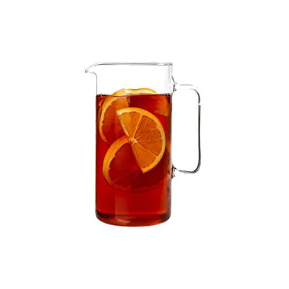 Simax Glass Pitcher, 32 Ounce (1 Quart) Borosilicate Glass, Hot and Cold Safe Iced Tea Pitchers for Drinks, Glass Water Pitcher, Cocktail Jug, Lemonade Pitcher, Sangria Pitchers, Juice Pitchers