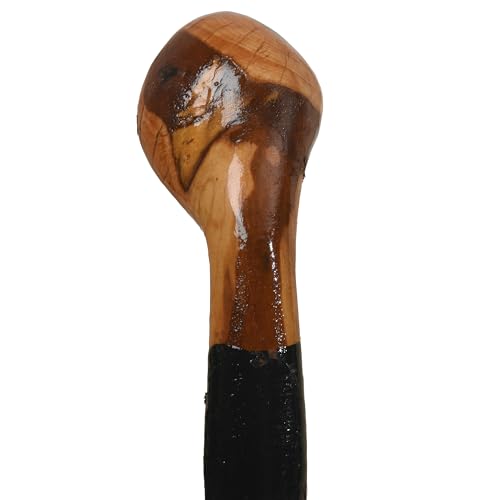 Blackthorn Shillelagh Wooden Irish Walking Stick, Round Handled Handcrafted 100% Wood Cane, Lightweight Sturdy, One of a Kind Style, Made in Ireland 36".