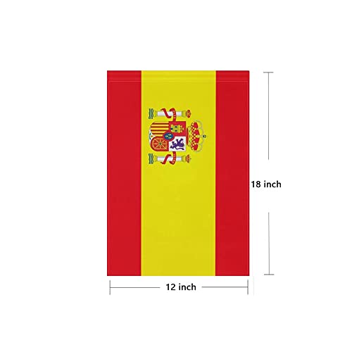 Spain Garden Flags 12 x 18 Inches Double Sided Vivid Color and Fade Proof.