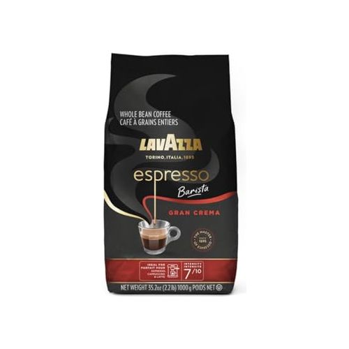 Lavazza Espresso Barista Gran Crema Whole Bean Coffee Blend, Medium Espresso Roast, Oz Bag (Packaging May Vary) - 2.2 LB, 35.2 Ounce.