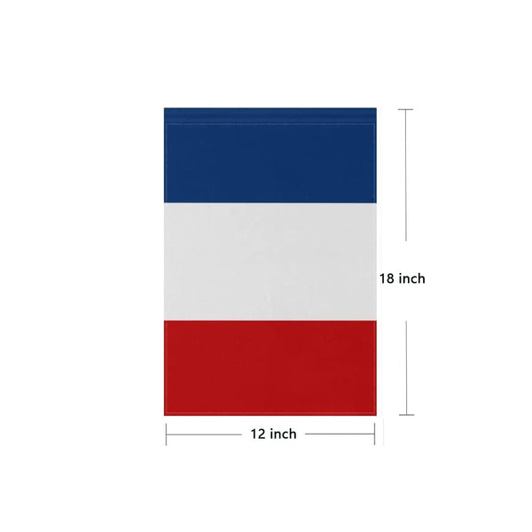 France Garden Flag 12 x 18 Inches Double Sided Vivid Color and Fade Proof.