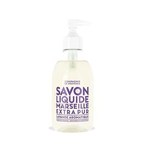 Compagnie de Provence Savon de Marseille Extra Pure Liquid Soap - Aromatic Lavender - 10 Fl Oz Plastic Pump Bottle