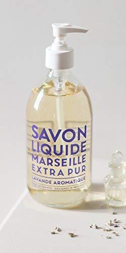 Compagnie de Provence Savon de Marseille Extra Pure Liquid Soap - Aromatic Lavender - 16.7 Fl Oz Glass Pump Bottle