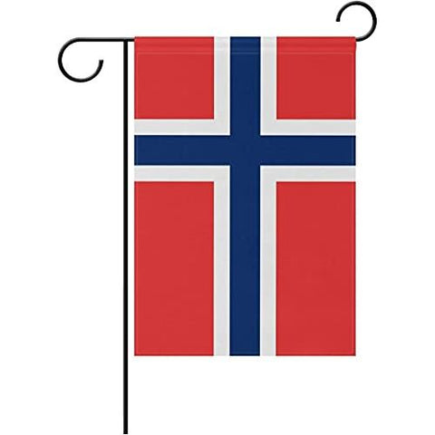 Norway Garden Flags 12 x 18 Inches Double Sided Vivid Color and Fade Proof.