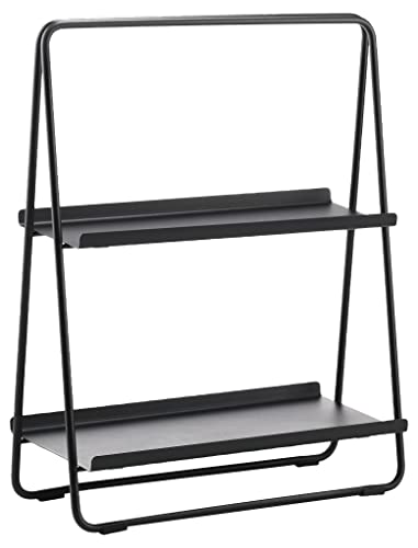 Zone Denmark Metal Adjustable Storage Shelving Unit | Maximize Space and Style | Ideal for Bedroom, Kitchen, and Bathroom | Organize with Elegance and Versatile Storage Solution- Small (Black)