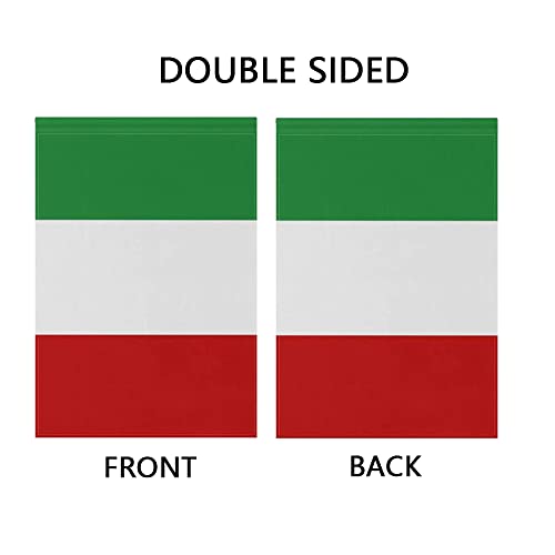Italy Garden Flags 12 x 18 Inches Double Sided Vivid Color and Fade Proof.
