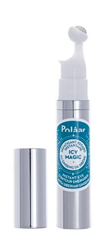 Polåar - Icy Magic Instant Eye Contour Energiser with Siberian Ginseng - Anti-Dark Circles &amp; Puffiness- Decongesting Icy Ball - Fragrance-Free - 92% Natural, Vegan, Cruelty Free, Made in France - 0.4