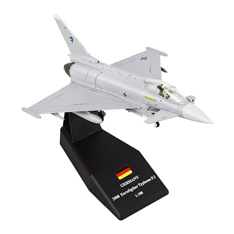 Busyflies Fighter Jet Model 1/100 EF2000 Attack Fighter Plane Model Diecast Military Airplane Model for Collection and Gift.