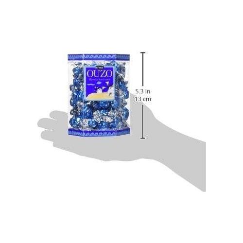 Krinos Ouzo Candy - Greek Favorite - Licorice Flavored Treat - Delicious Hard Candy - All Natural Flavors - Contains No Alcohol and No Gluten - Perfect for Parties, Party Favors, or Gifts (2pk).