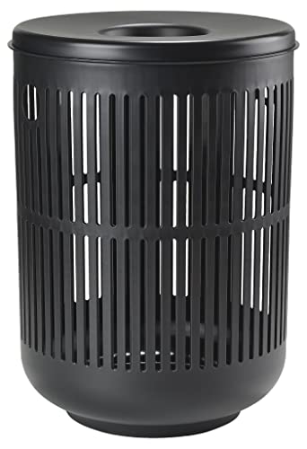 Zone Denmark Laundry Basket - Elevate Your Laundry Routine with Style and Functionality, Black 16.14x16.14x21.65 inches