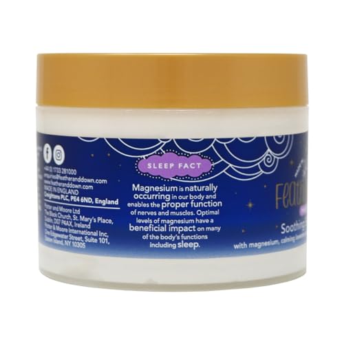 Feather & Down Magnesium Soothing Sleep Butter (300ml) - with Magnesium, Calming Lavender & Chamomile Essential Oils to aid Sleep. Vegan Friendly & Cruelty Free