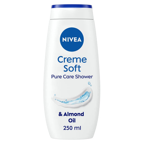 NIVEA Care Shower Creme Soft (250 ml) Enriched with Almond Oil, Moisturising Gel Body Wash, Skin Moisturiser with Mild Scent