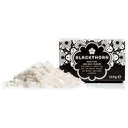 Blackthorn Scottish Gourmet Sea Salt Flakes - Natural and Unrefined - Sustainable Production - Mineral Rich Vegan - 4.25 Ounce.