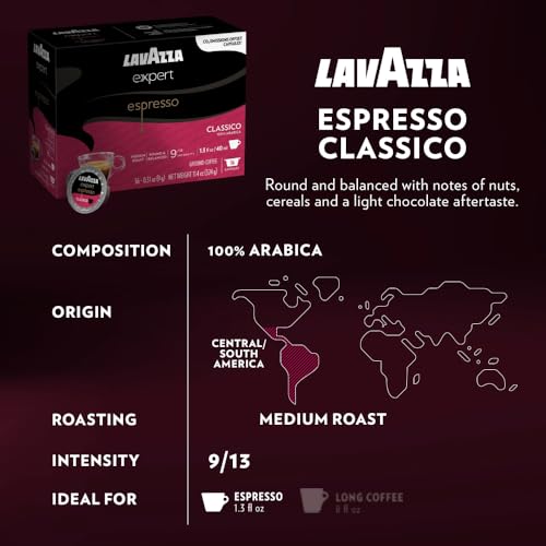 Lavazza Expert Variety Pack, Blended and Roasted in Italy, Light through Dark Roast, Full -Bodied, Sweet, Aromatic, Intense, Peristent blends, (36 Count) - Value Pack.