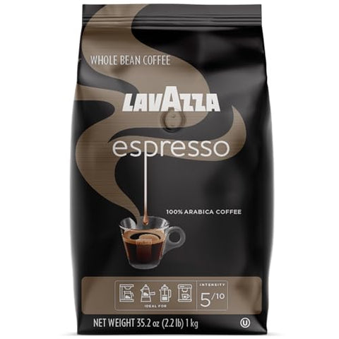 Lavazza Espresso Italiano Whole Bean Coffee Blend, Medium Roast,Premium Quality Arabic, 2.2 Pound (Pack of 1) (Packaging may vary).