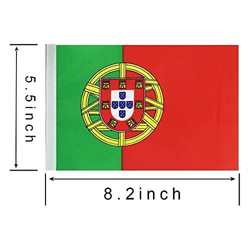 Portugal Portuguese Flag Banner String,Small Mini Portugal Pennant flags,For Grand Opening,Olympics,National Sports Events,Party Festival Decorations(50 Feet 38 Flags).