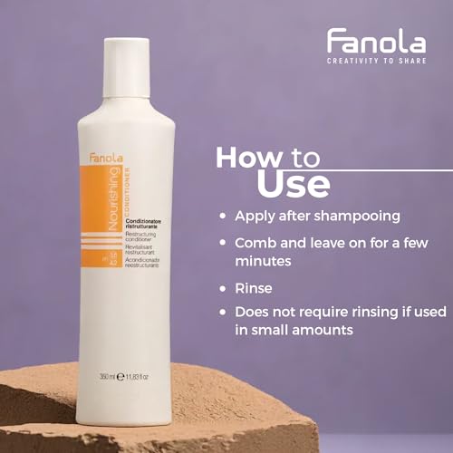Fanola Nutri Care Restructuring Conditioner 33.8 oz - Deep Protein Conditioner for Dry, Damaged, or Chemically Treated Hair - Hydrating & Moisturizing Conditioning Formula for Soft and Silky Hair
