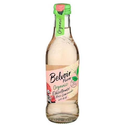 Belvoir Organic Elderflower Rose Lemonade, 8.4 FZ