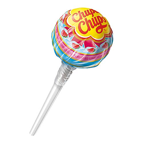 Chupa Chups Cremosa Lollipop Assortment, 2 Ice Cream Flavors, Individually Wrapped Candy for Kids, 16.9 OZ Bag (40 Suckers).