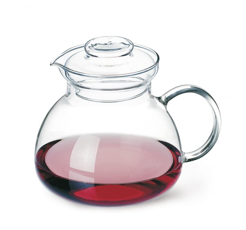 Simax Glass Teapot For Stovetop, Glass Tea Kettle For Stove Top, Tea Pots For Stove Top, Stovetop &amp; Microwave Safe Kettles, Clear Glass Tea Pot With Spout for Tea Party, 1.5 Quart/ 6 Cup Teapots