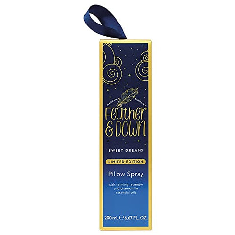 Feather & Down Sweet Dreams Limited Edition Pillow Spray (200ml) - with Calming Lavender & Chamomile Essential Oils. Encourages Calm, Tranquillity & a Restful Night's Sleep. Cruelty Free.