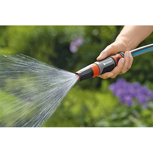 GARDENA 8055-81 (100') Wall Mounted Retractable Reel with Hose Guide, Automatic retraction for Easy Watering.