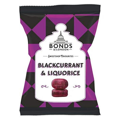 Original Bonds Of London Bonds Blackcurrant And Liquorice Imported From The UK England Best Of British Gummy Candy Blackcurrant Flavour