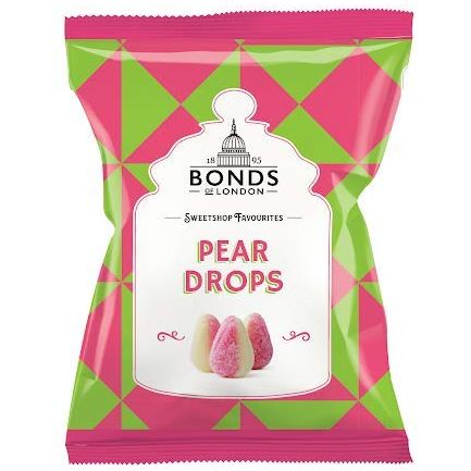 Original Bonds London Pear Drops Bag Sugar Coated Pear Flavored Boiled Sweets A Classic Sweetshop Favorite Imported From The UK England The Best Of British Candy Bannana And Pear Flavour