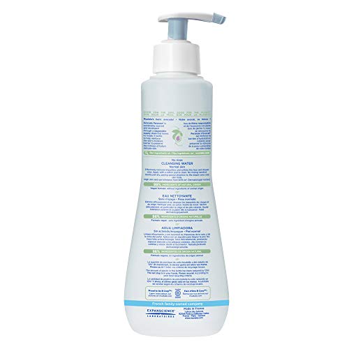 Mustela Baby Cleansing Water - No-Rinse Micellar Water - with Natural Avocado & Aloe Vera - for Baby's Face, Body & Diaper â€“ 25.35 fl. oz.