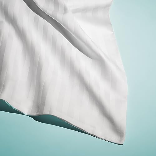 Pereti Italy Luxury Cotton Pillowcase, 100% Long Staple Sateen Cotton Pillowcase, Cotton Sheets Hotel Quality Pillowcases, Bed Sheets Sets - Made in Italy.