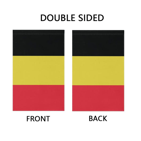 Belgium Garden Flags 12 x 18 Inches Double Sided Vivid Color and Fade Proof.
