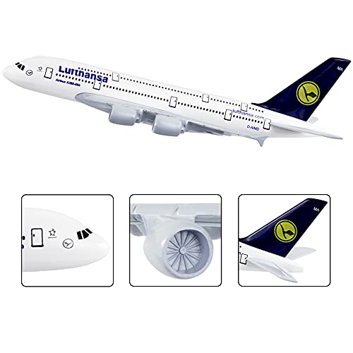 Busyflies Model Airplane 1:400 Die cast Airplanes Model Lufthansa 380 Alloy Model Metal Aircraft Model for Birthday Gift.