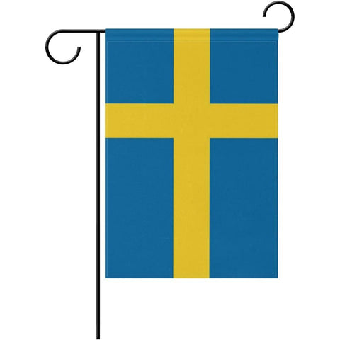 Sweden Garden Flags 12 x 18 Inches Double Sided Vivid Color and Fade Proof.