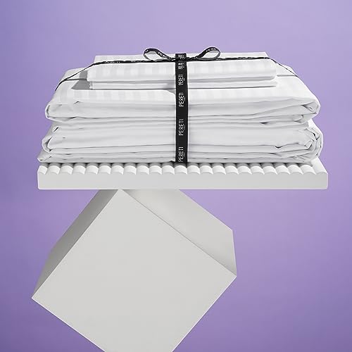 Pereti Italy Luxury Cotton Pillowcase, 100% Long Staple Sateen Cotton Pillowcase, Cotton Sheets Hotel Quality Pillowcases, Bed Sheets Sets - Made in Italy.