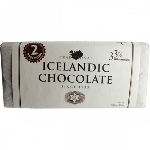 Noi Sirius Icelandic Chocolate 33% 2 Bars.