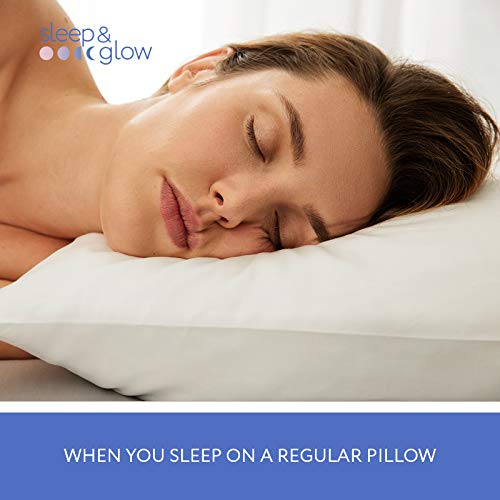 SLEEP & GLOW Omnia Anti-Aging Beauty Pillow Fights Sleep Wrinkles with Orthopedic Height Adjustable Memory Foam for Sleeping on Back and Side (Made in Italy).