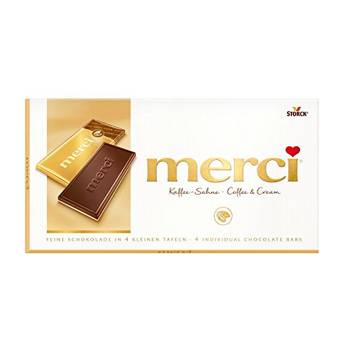Merci Chocolate | Merci Bar Coffee Cream | Merci Candy | Storck Merci | 3,5 Ounce Total.