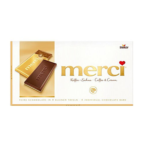 Merci Chocolate | Merci Bar Coffee Cream | Merci Candy | Storck Merci | 3,5 Ounce Total.